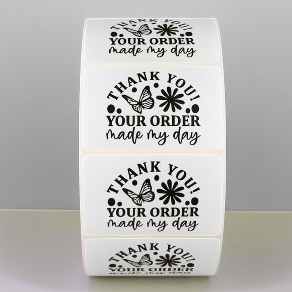Thank you your order made my day | Cute Small Business Packaging Labels - Picture 1 of 11